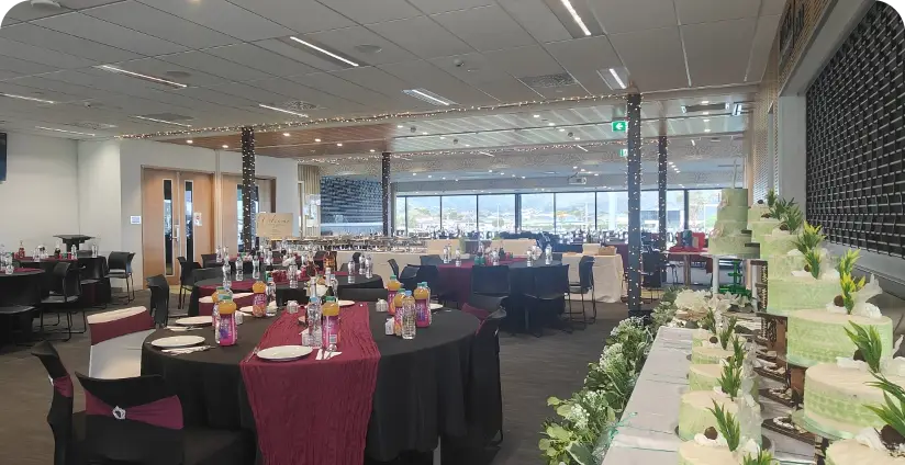 Lloyd Morrison Lounge 1 set up for a celebration