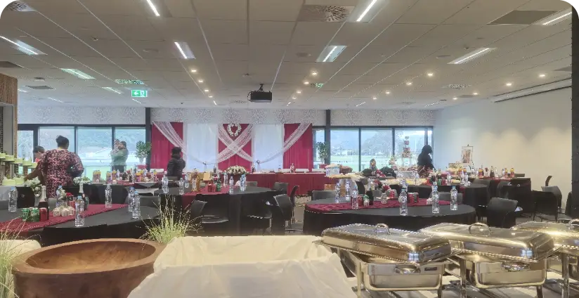 Lloyd Morrison Lounge 2 set up for a celebration