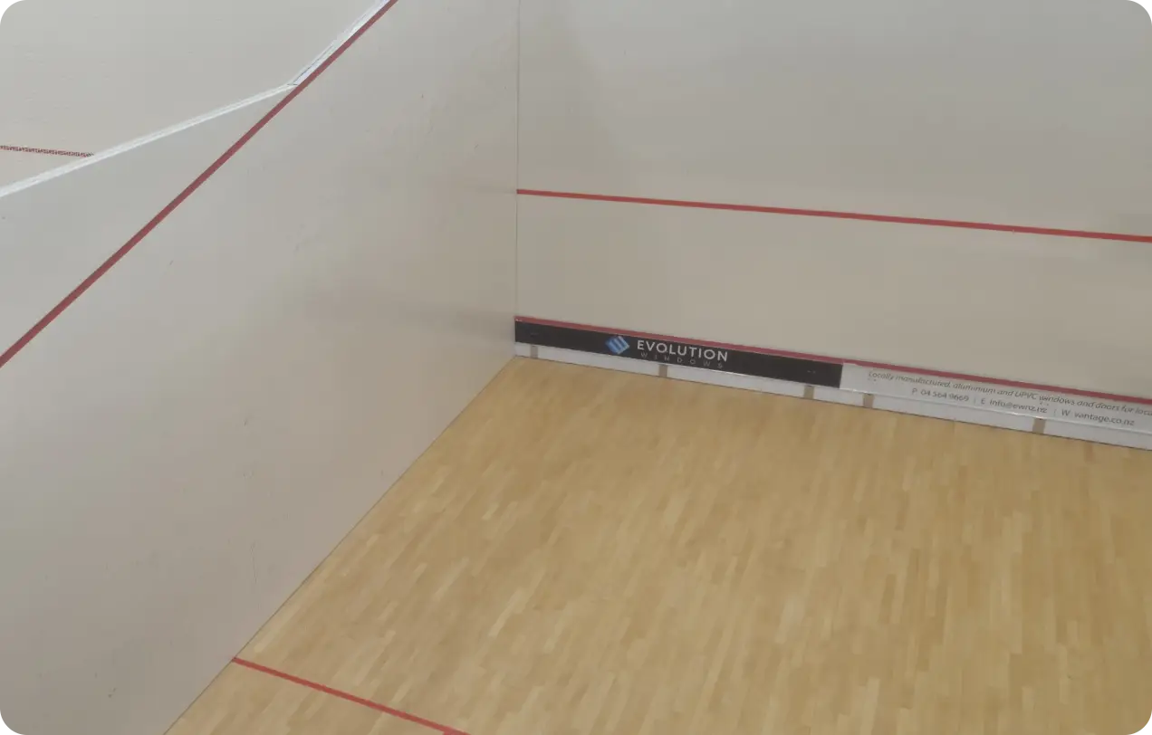Squash court at Fraser Park Events