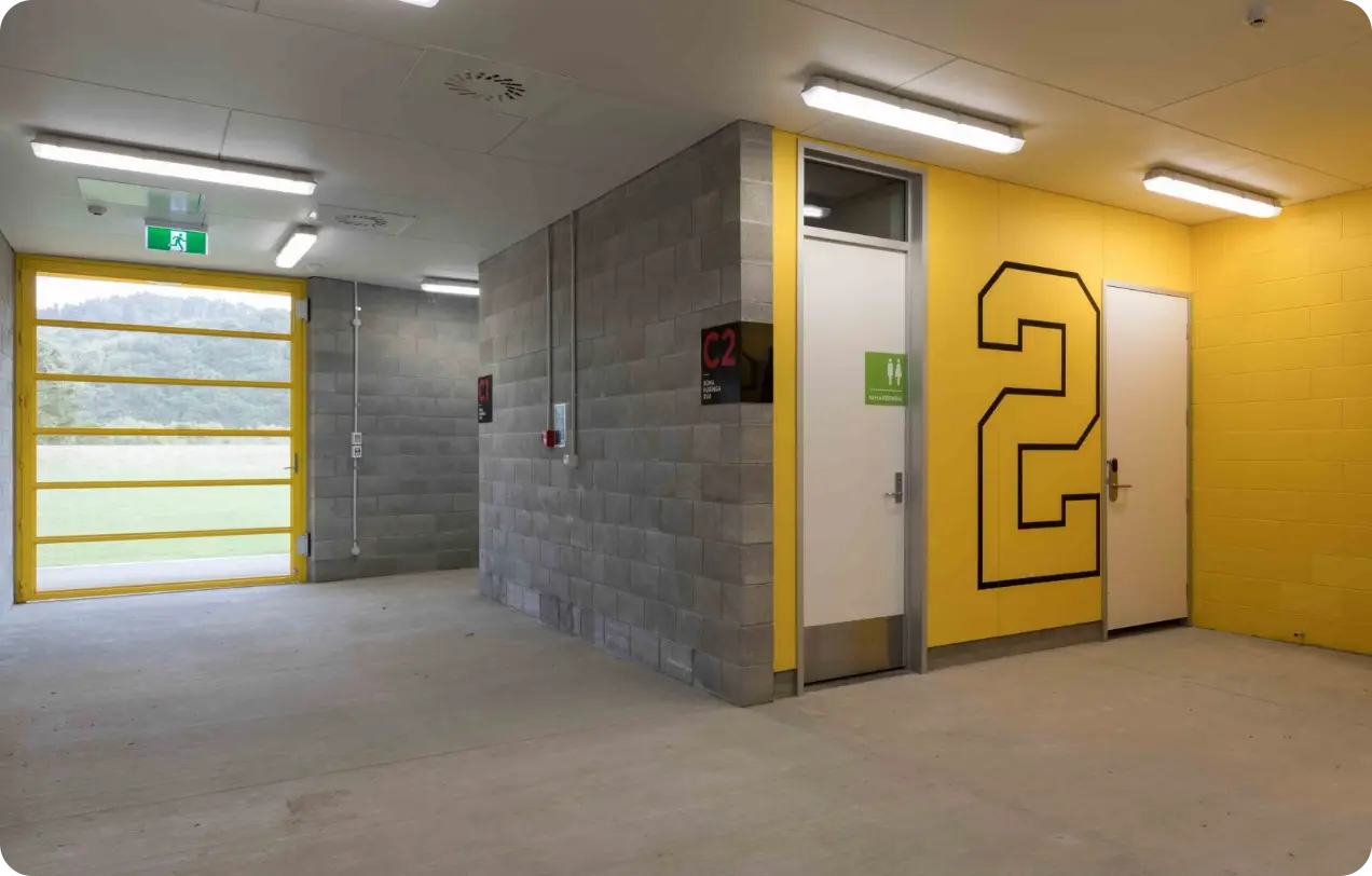 Changing room facilities at Fraser Park Events