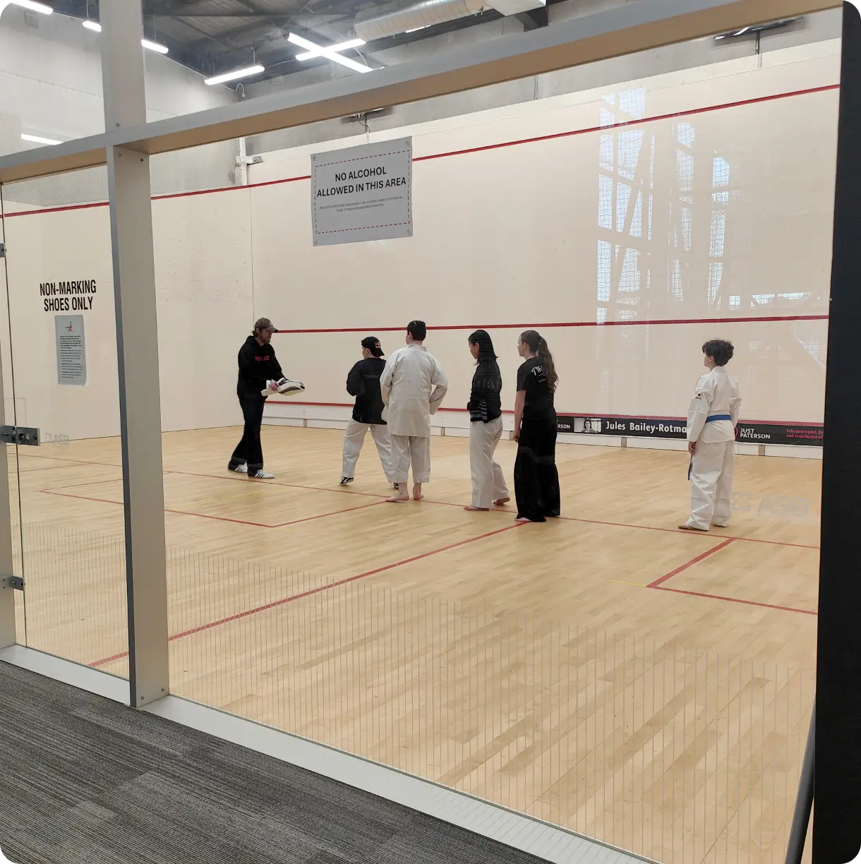 Indoor Flexi-Zone sports court in use at Fraser Park Events
